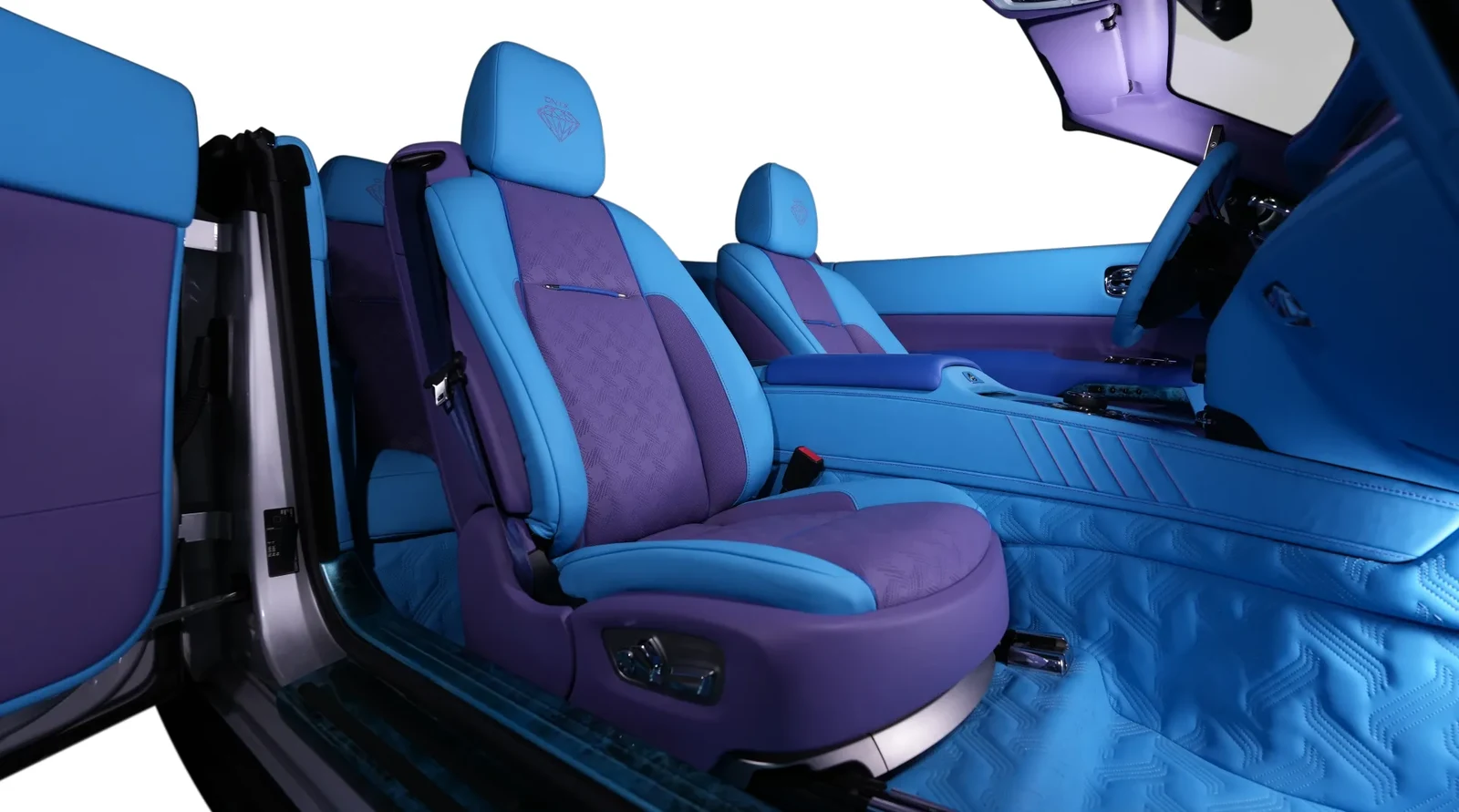 2020 Rolls-Royce Dawn by Onyx Concept interior, seats, Blue & Purple