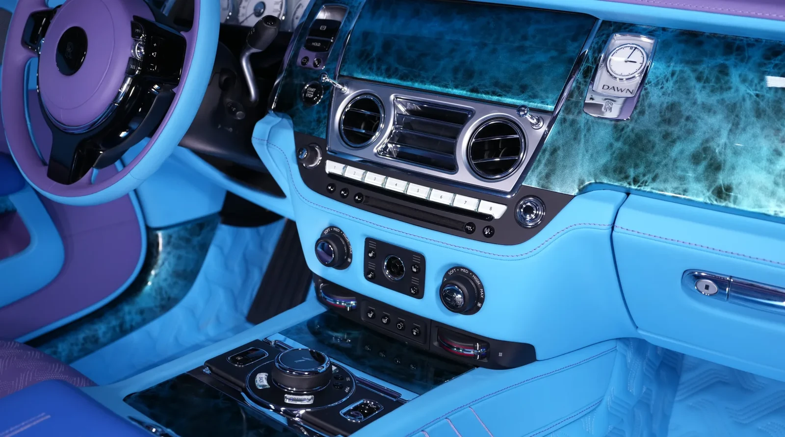 2020 Rolls-Royce Dawn by Onyx Concept interior, Blue & Purple