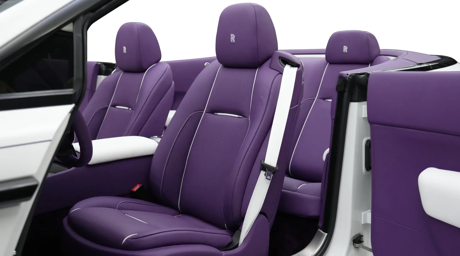 2020 Rolls-Royce Dawn by Onyx Concept interior, seats, Purple and White