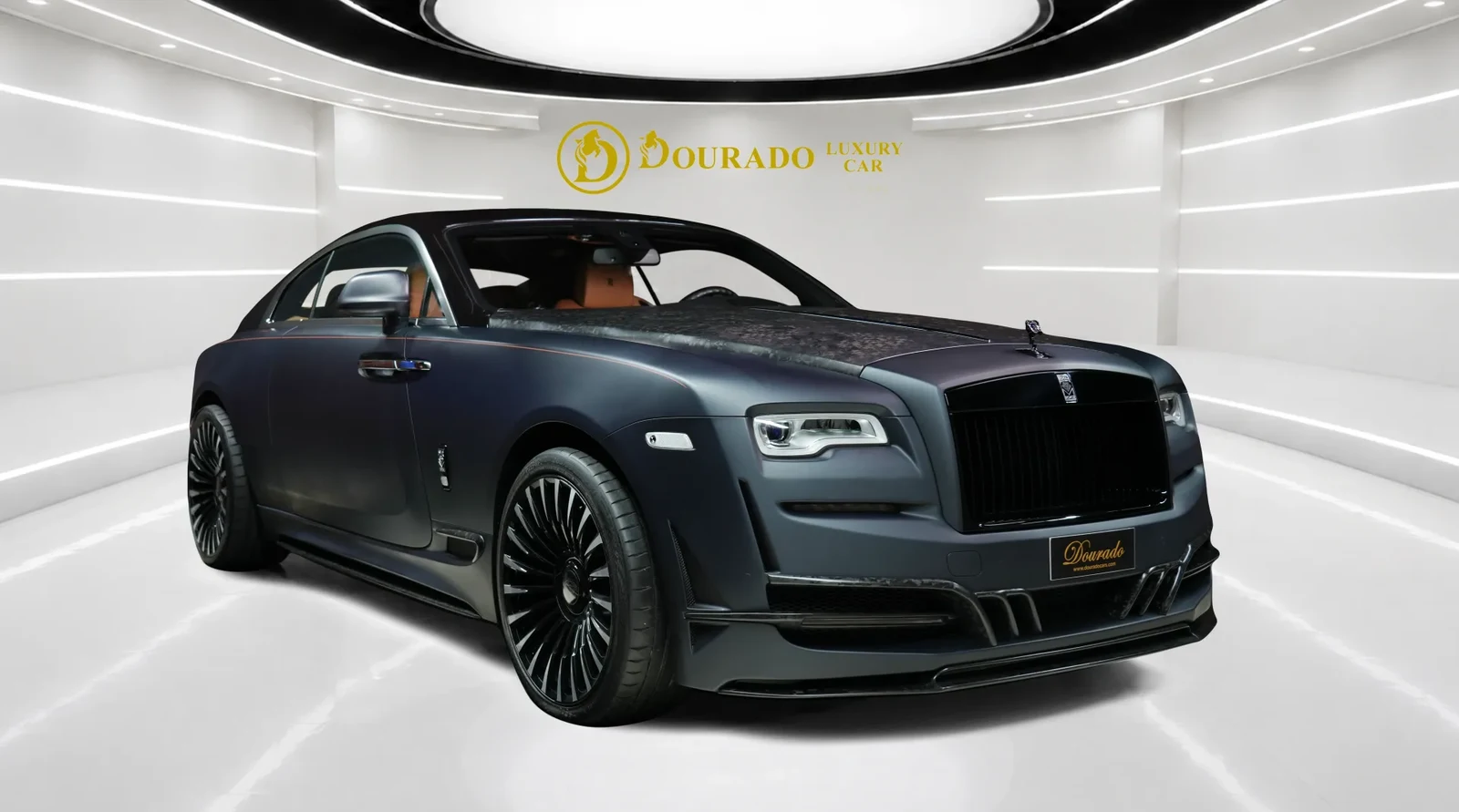 2020 Rolls-Royce Wraith by Onyx Concept, Anthracite Grey Matte & Black Metallic, complete car from a front three-quarter angle