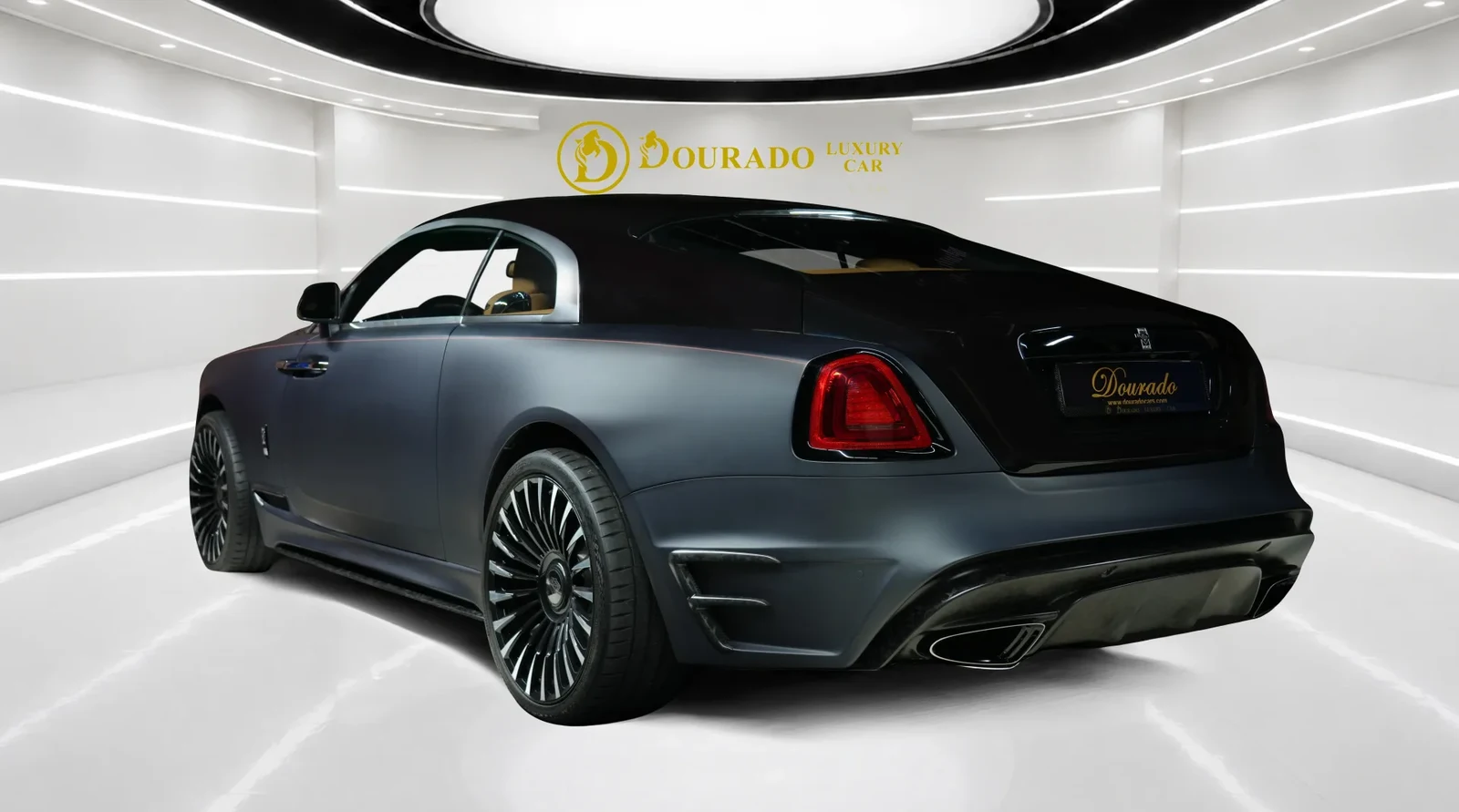2020 Rolls-Royce Wraith by Onyx Concept, rear three-quarter view, Anthracite Grey Matte & Black Metallic