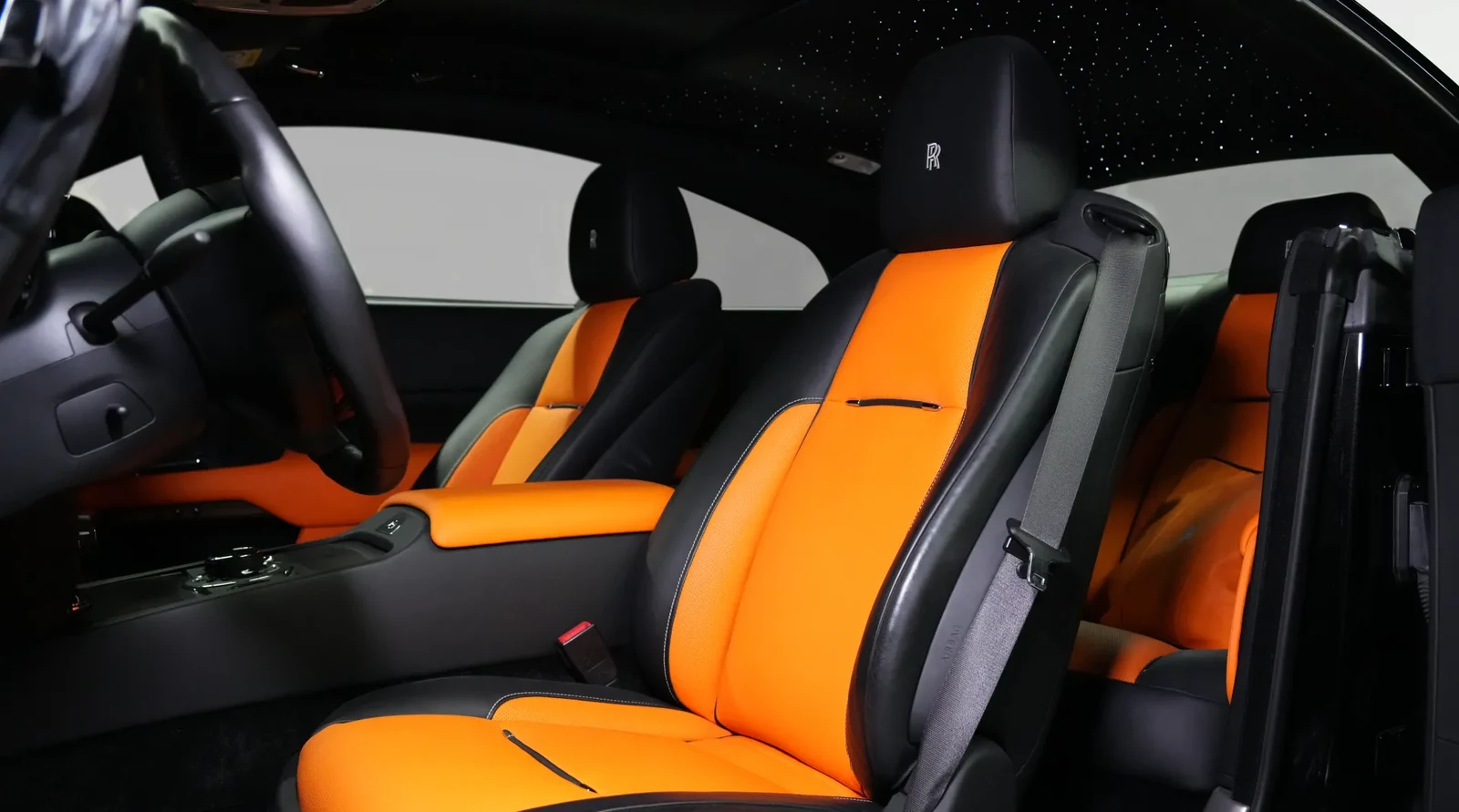 2020 Rolls-Royce Wraith Black Badge by Onyx Concept interior, seats, Black & Orange