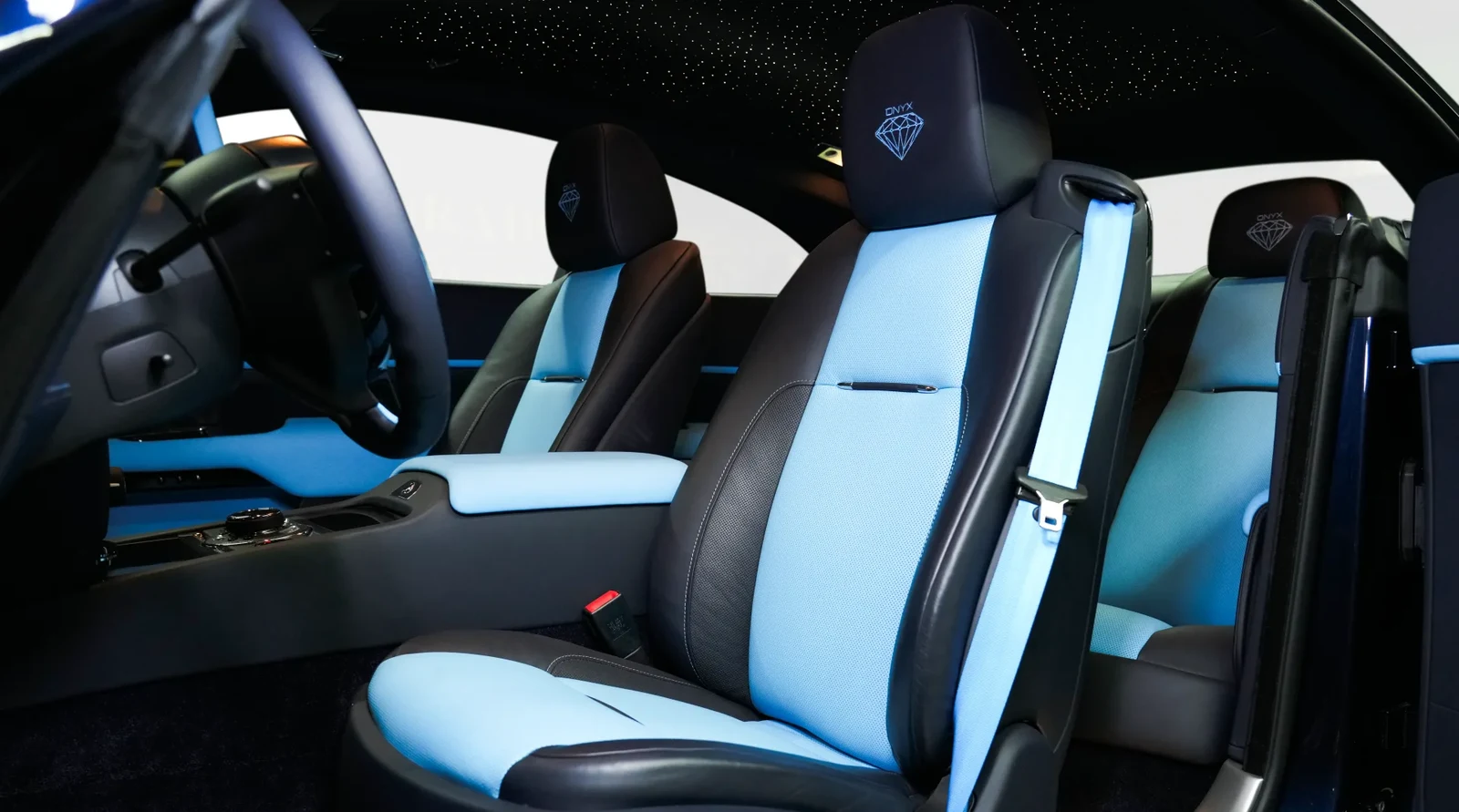 2020 Rolls-Royce Wraith by Onyx Concept interior, seats, Navy & Electric Blue
