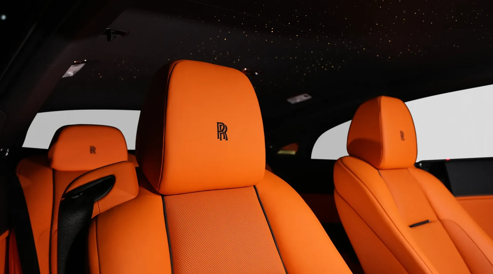 2023 Rolls-Royce Wraith by Onyx Concept interior, seats, Mandarin Orange