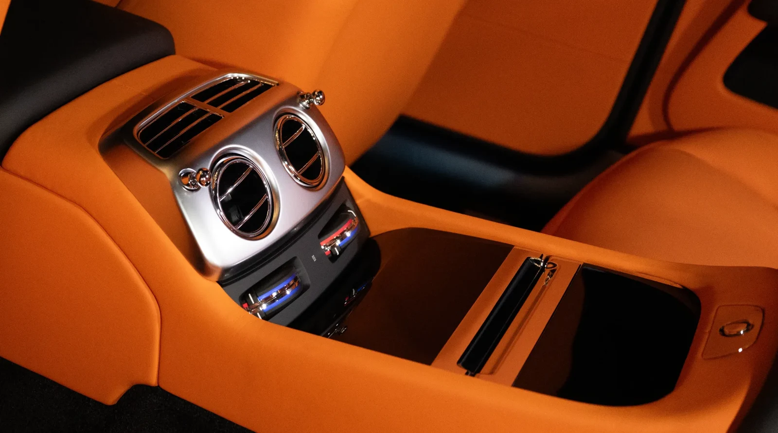 2023 Rolls-Royce Wraith by Onyx Concept interior, center console, Mandarin Orange