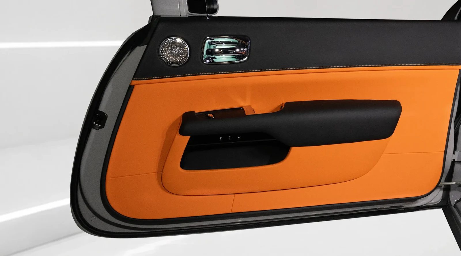 2023 Rolls-Royce Wraith by Onyx Concept interior, door panel, Mandarin Orange
