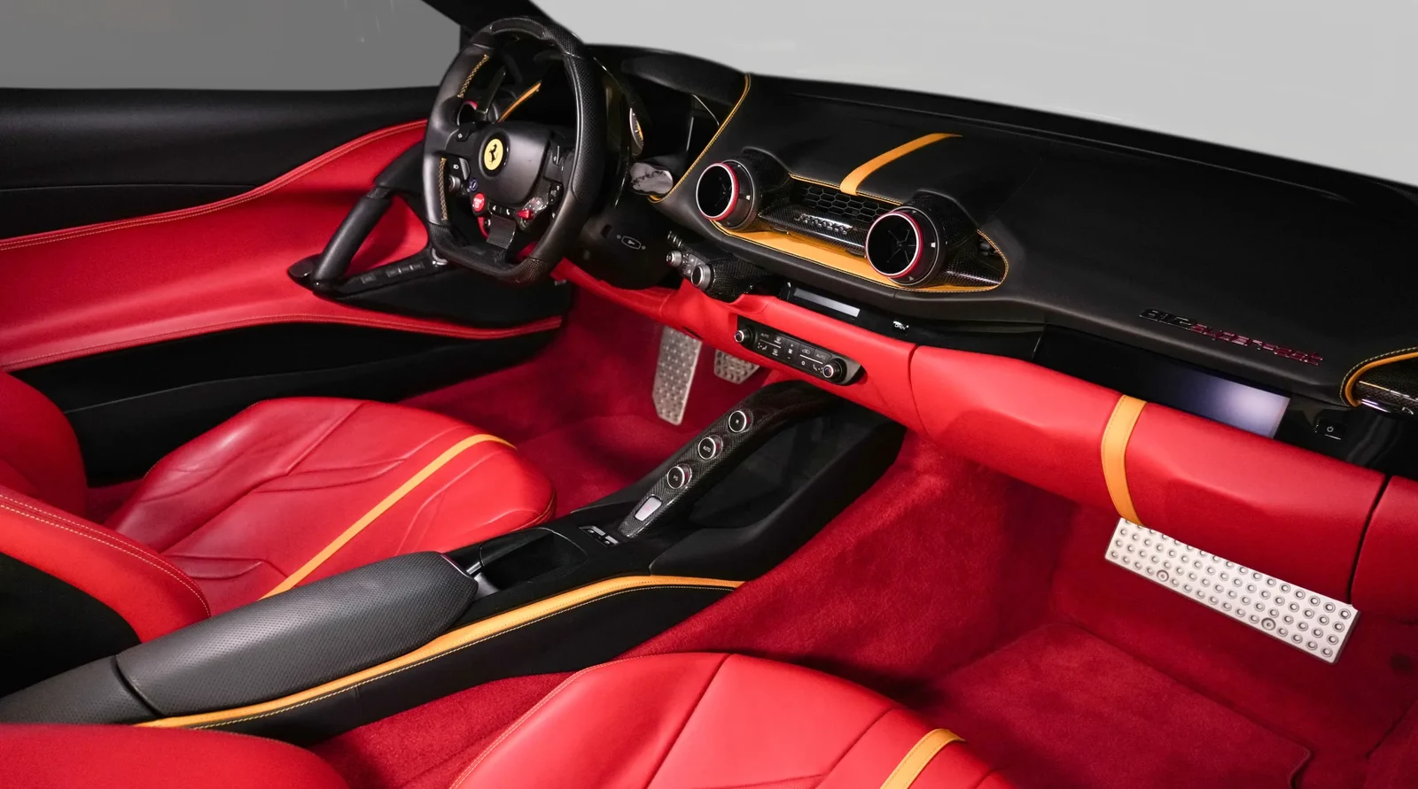 2021 Ferrari 812 Superfast 8XX by Onyx Concept interior, Rosso Ferrari Red