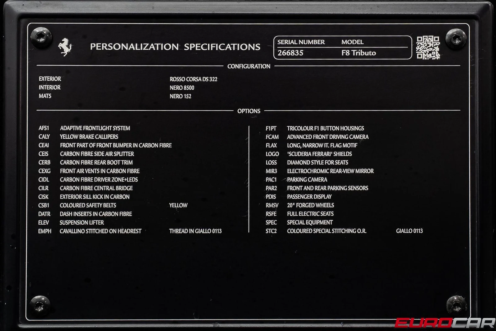 2021 Ferrari F8 Tributo, 12/20