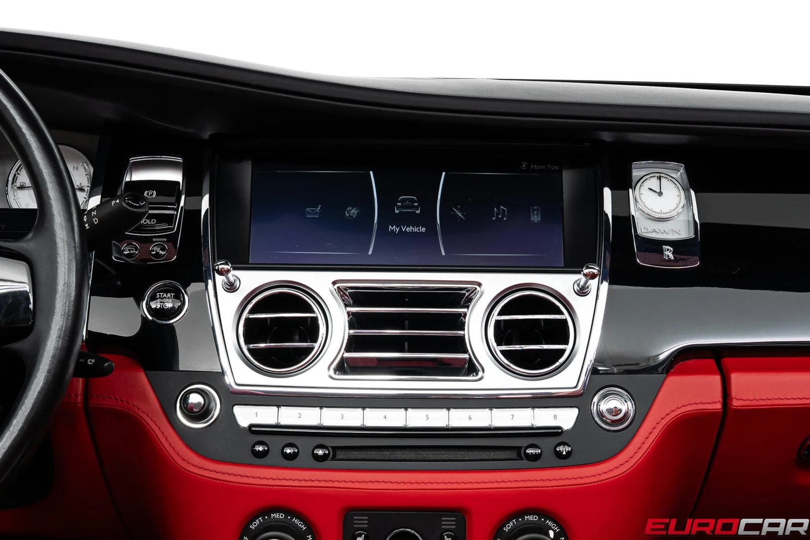 2018 Rolls-Royce Dawn interior, Red