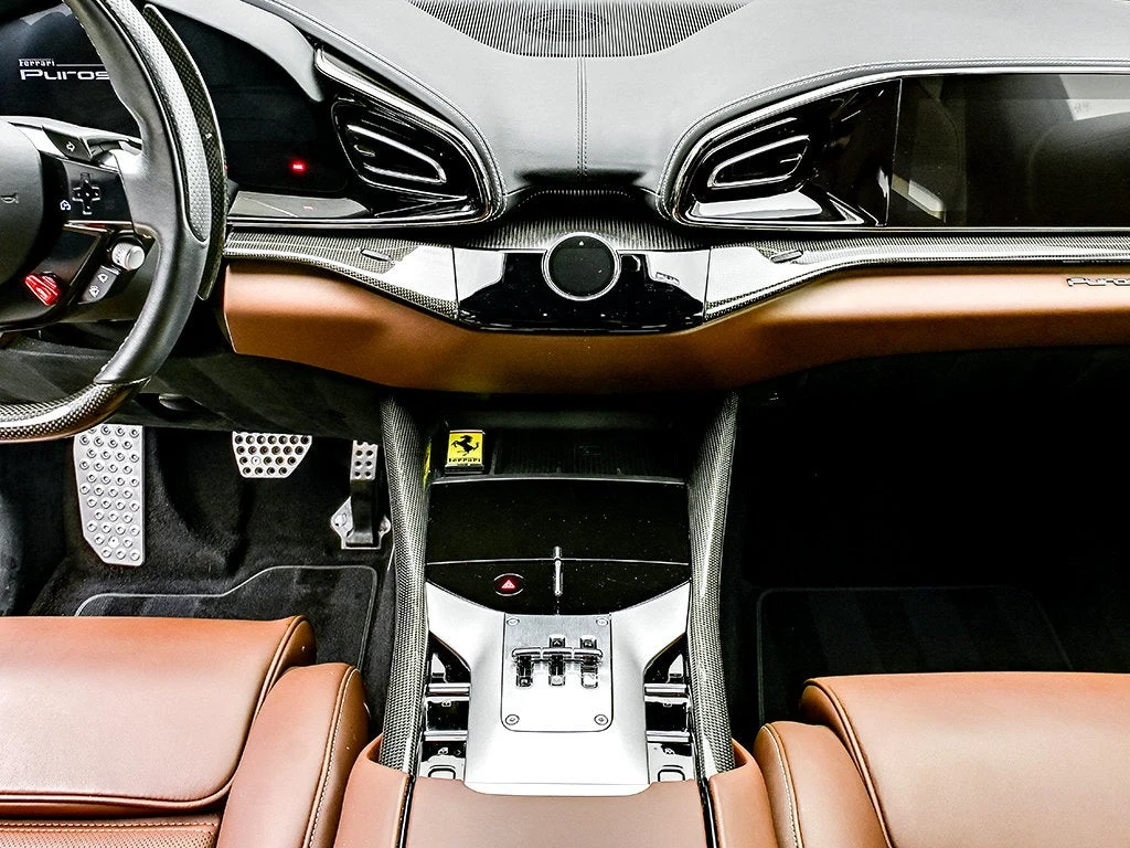 2024 Ferrari Purosangue interior, center console, Cioccolato