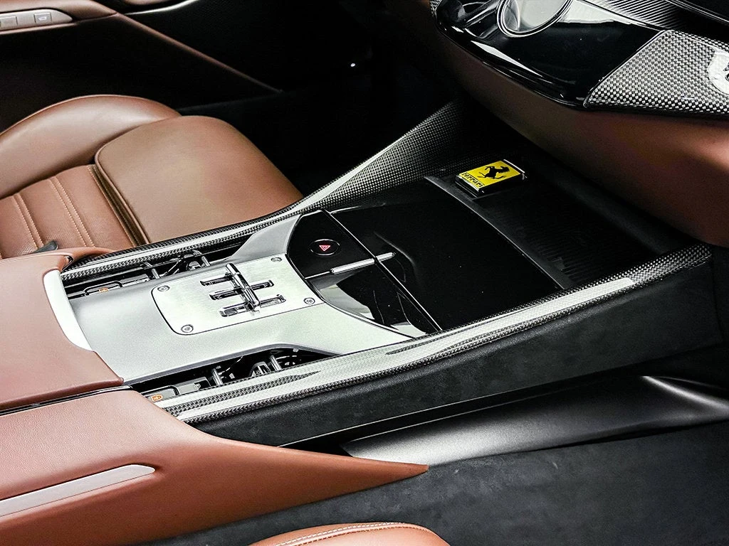 2024 Ferrari Purosangue interior, center console, Cioccolato