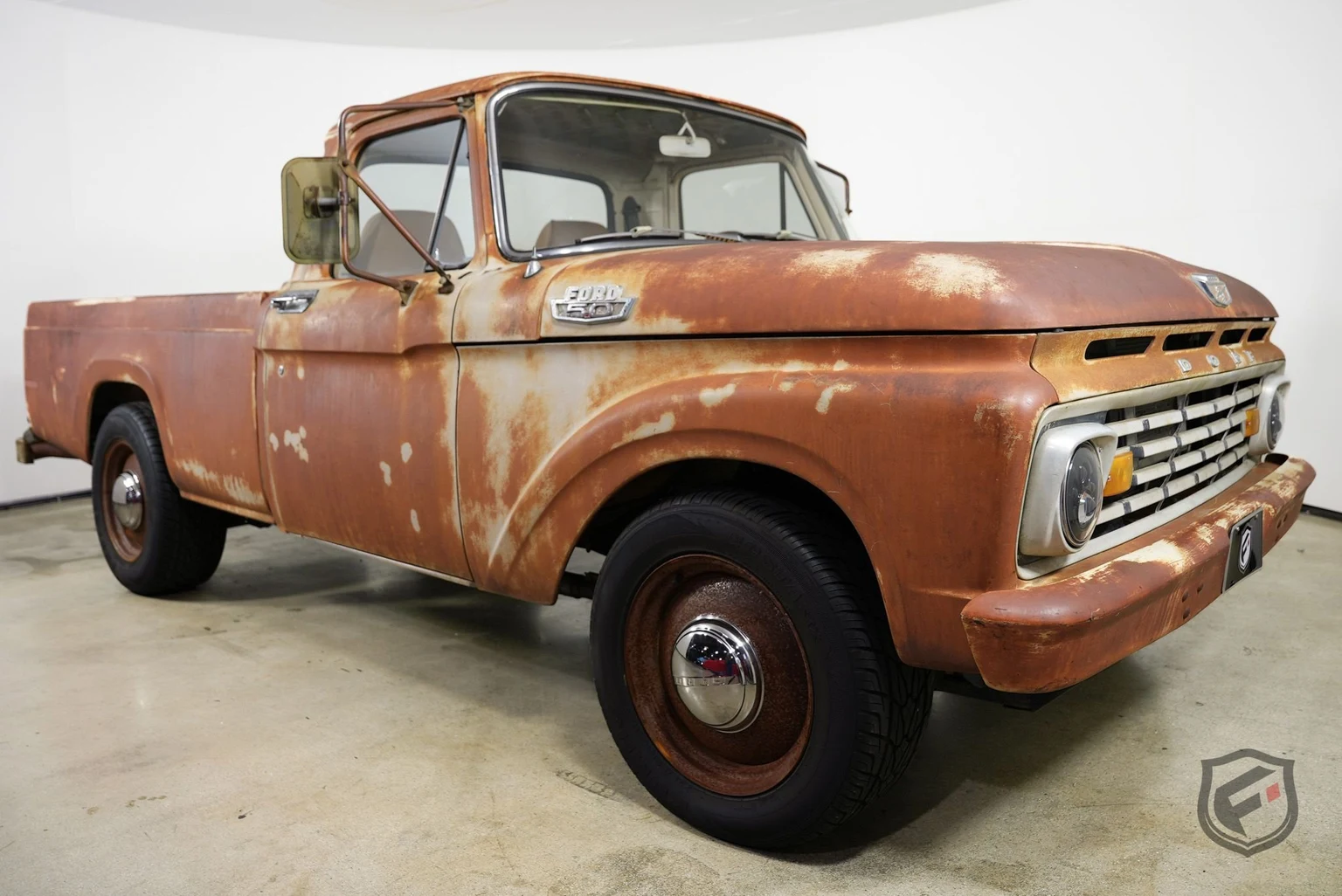 1963 Ford F-250 Roush supercharged restomod with original patina offered by Fusion Luxury Motors in Chatsworth, California
