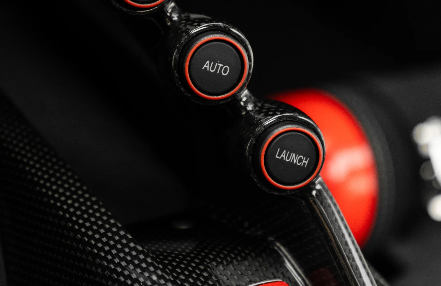 2015 Ferrari LaFerrari interior, center console, Black Alcantara with yellow seat belts