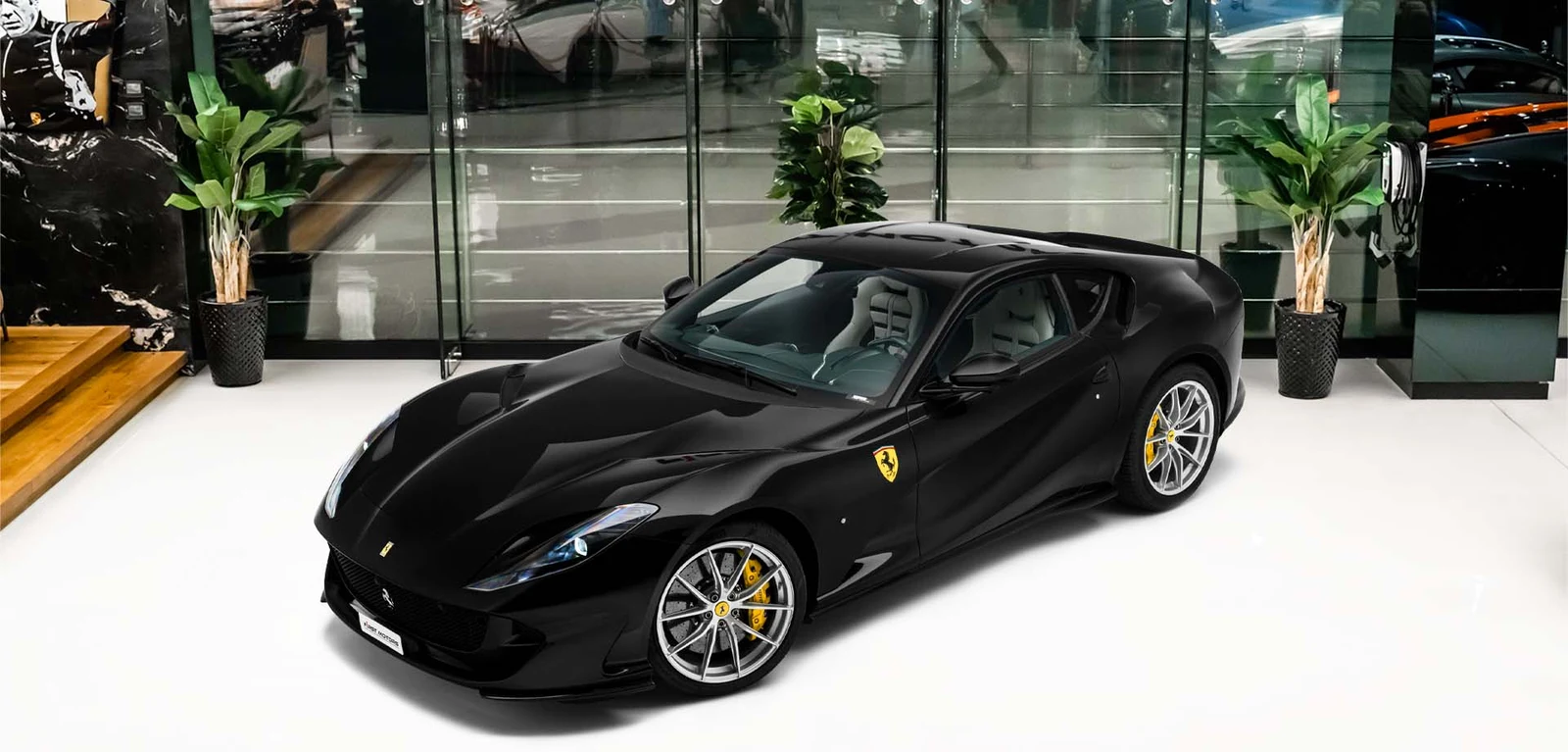 2019 Ferrari 812 Superfast in Black, front three-quarter view