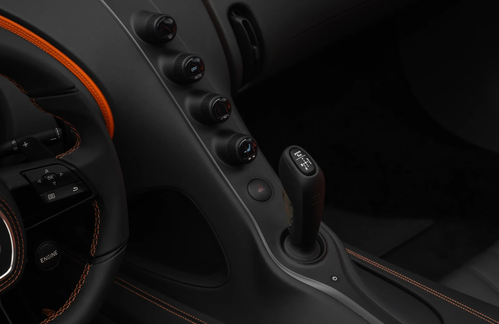 2025 Bugatti W16 Mistral interior, center console