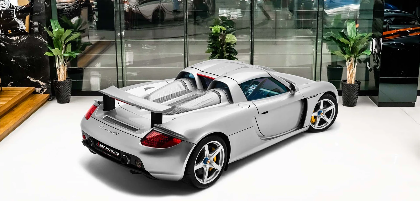 2006 Porsche Carrera GT, rear three-quarter view, Grey