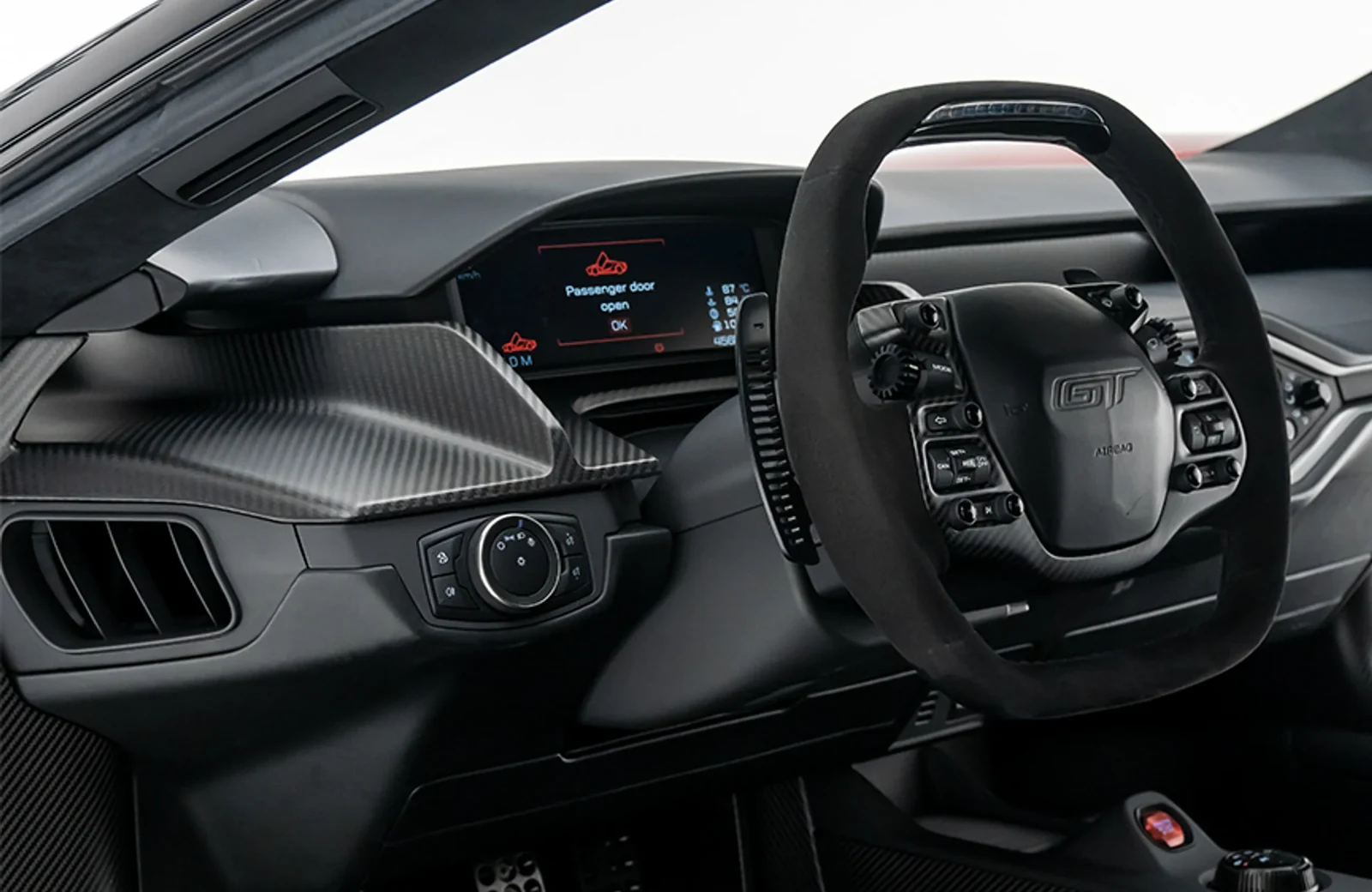 2017 Ford GT interior, dashboard, Black