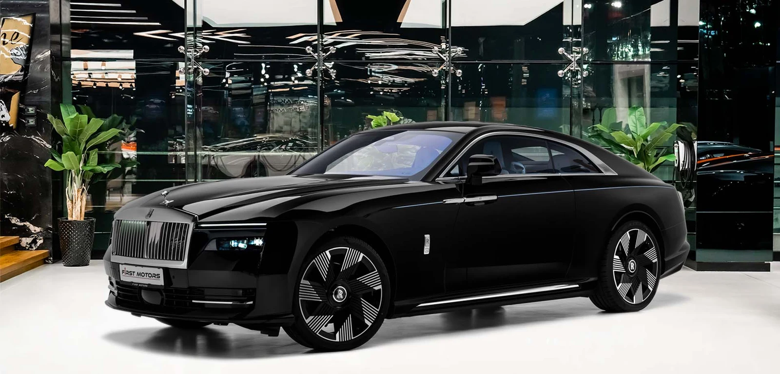 2025 Rolls-Royce Spectre at F1rst Motors, front three-quarter view