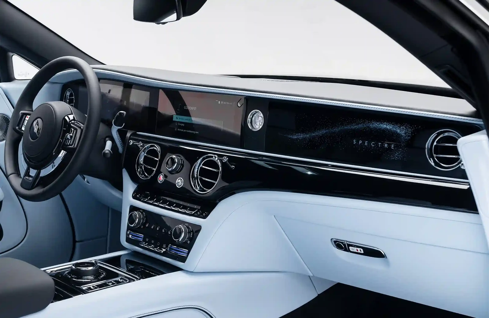 2025 Rolls-Royce Spectre interior, dashboard, Blue