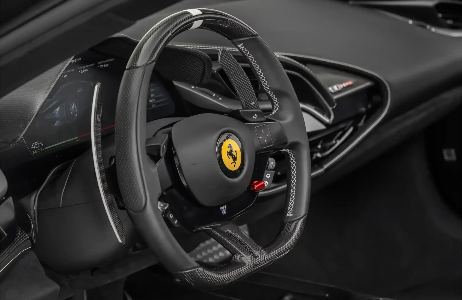 2023 Ferrari SF90 Spider interior, steering wheel