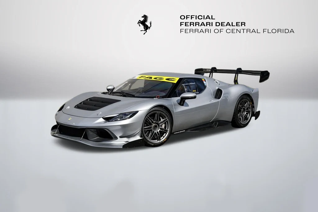 Ferrari 296 Challenge in a front three-quarter view
