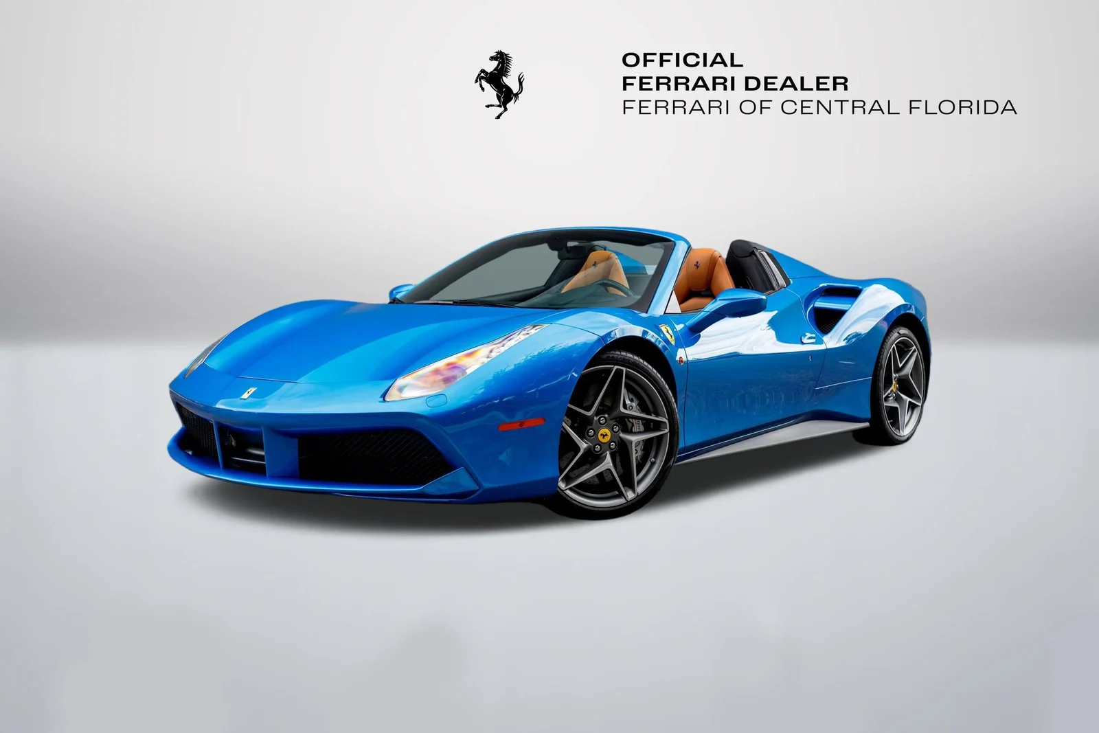 Ferrari 488 Spider in a front three-quarter view