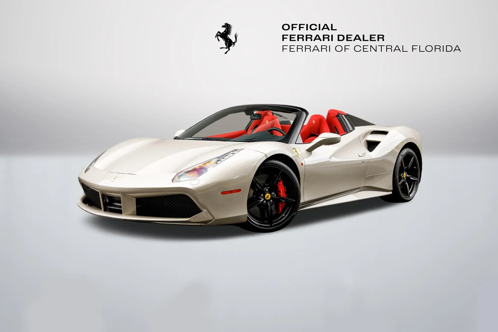 Ferrari 488 Spider in a front three-quarter view