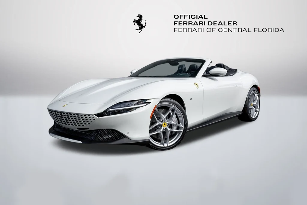Ferrari Roma Spider in a front three-quarter view
