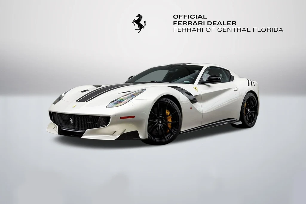 Ferrari F12tdf in a front three-quarter view