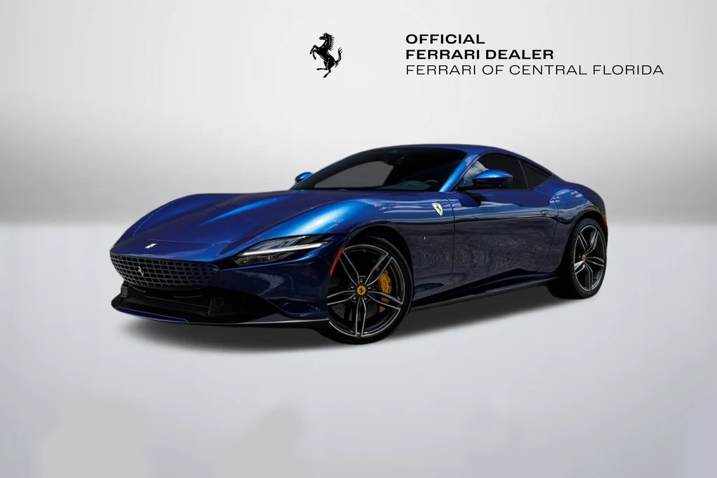 Ferrari Roma in a front three-quarter view