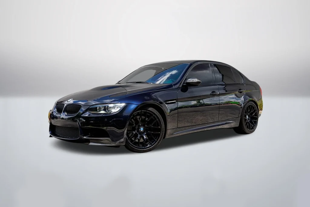 BMW M3 (E90) in a front three-quarter view