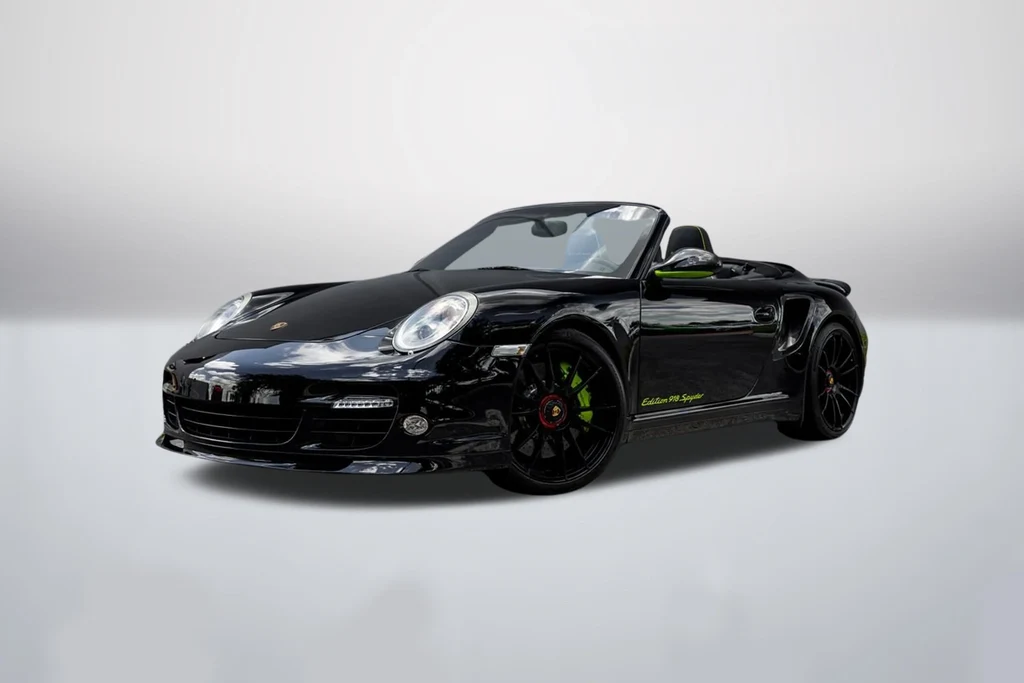 Porsche 911 (997) Turbo S Cabriolet in a front three-quarter view