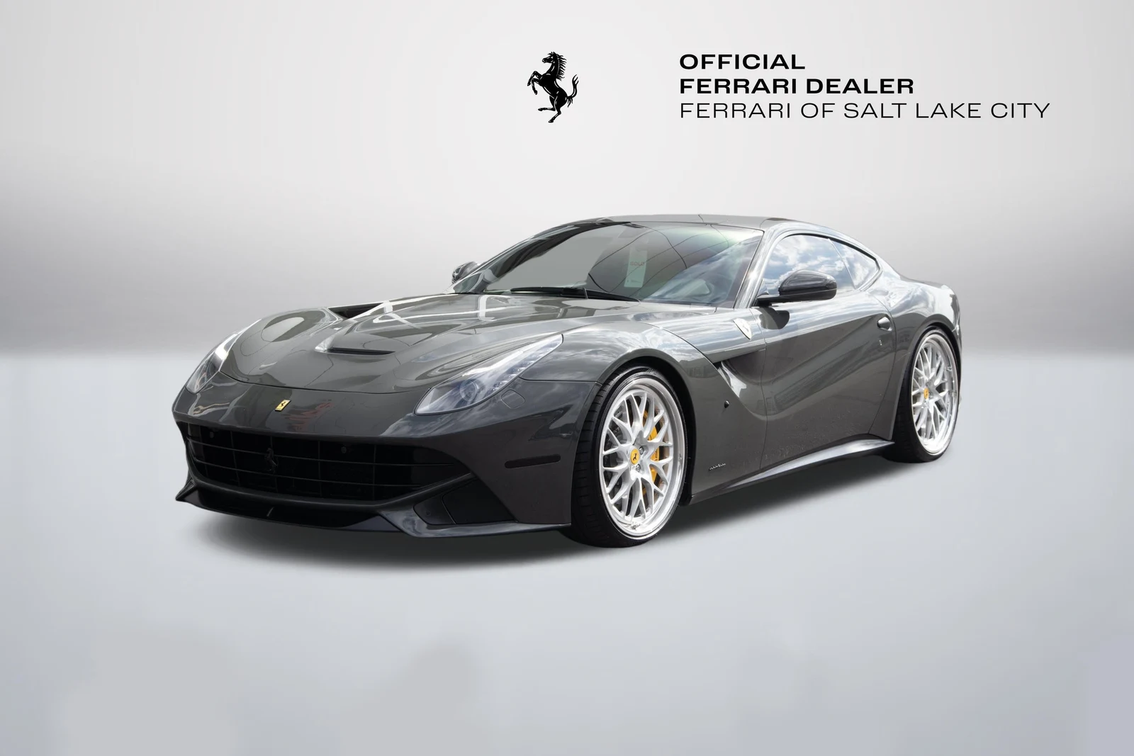 Ferrari F12berlinetta in a front three-quarter view