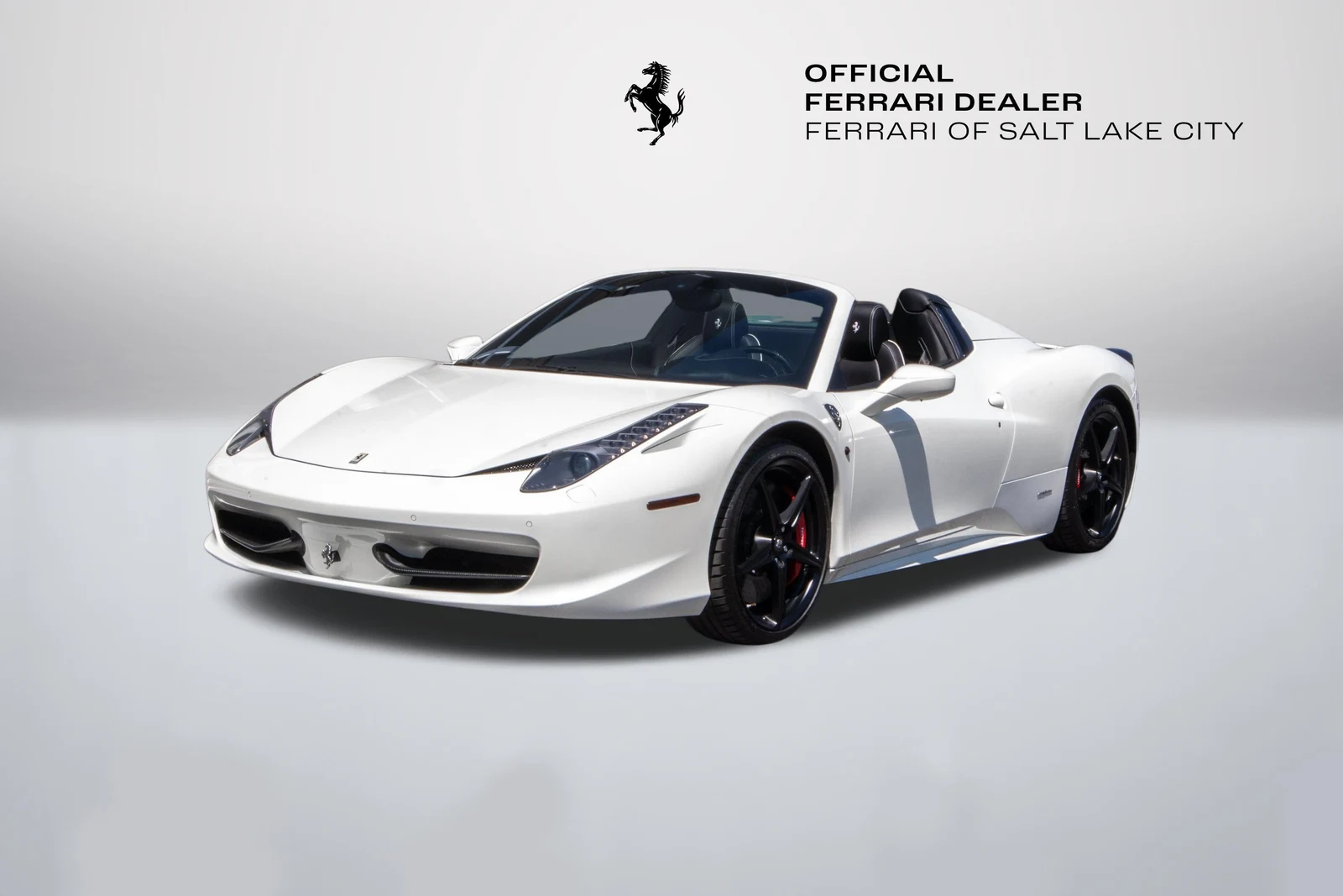 Ferrari 458 Spider in a front three-quarter view
