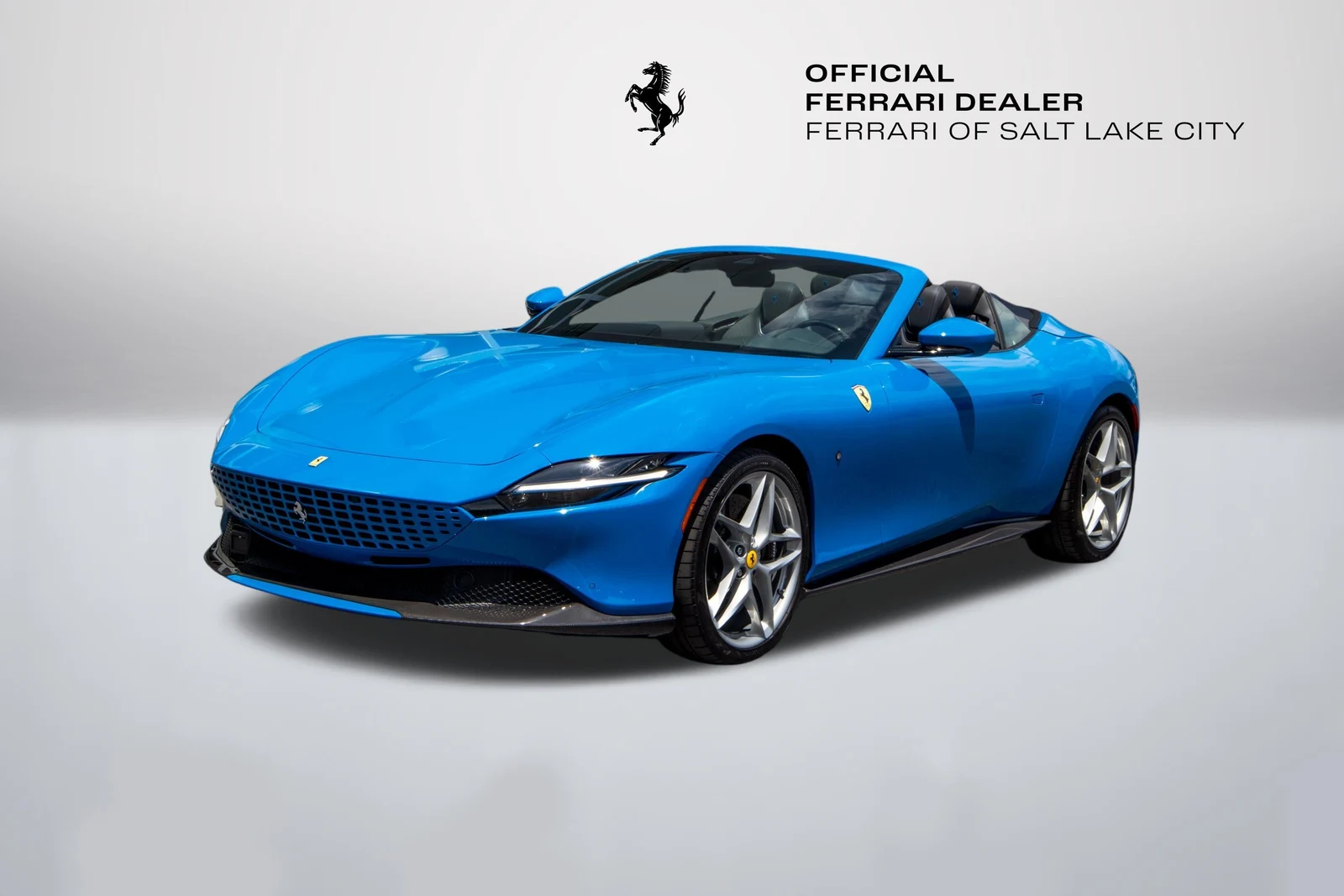 Ferrari Roma Spider in a front three-quarter view