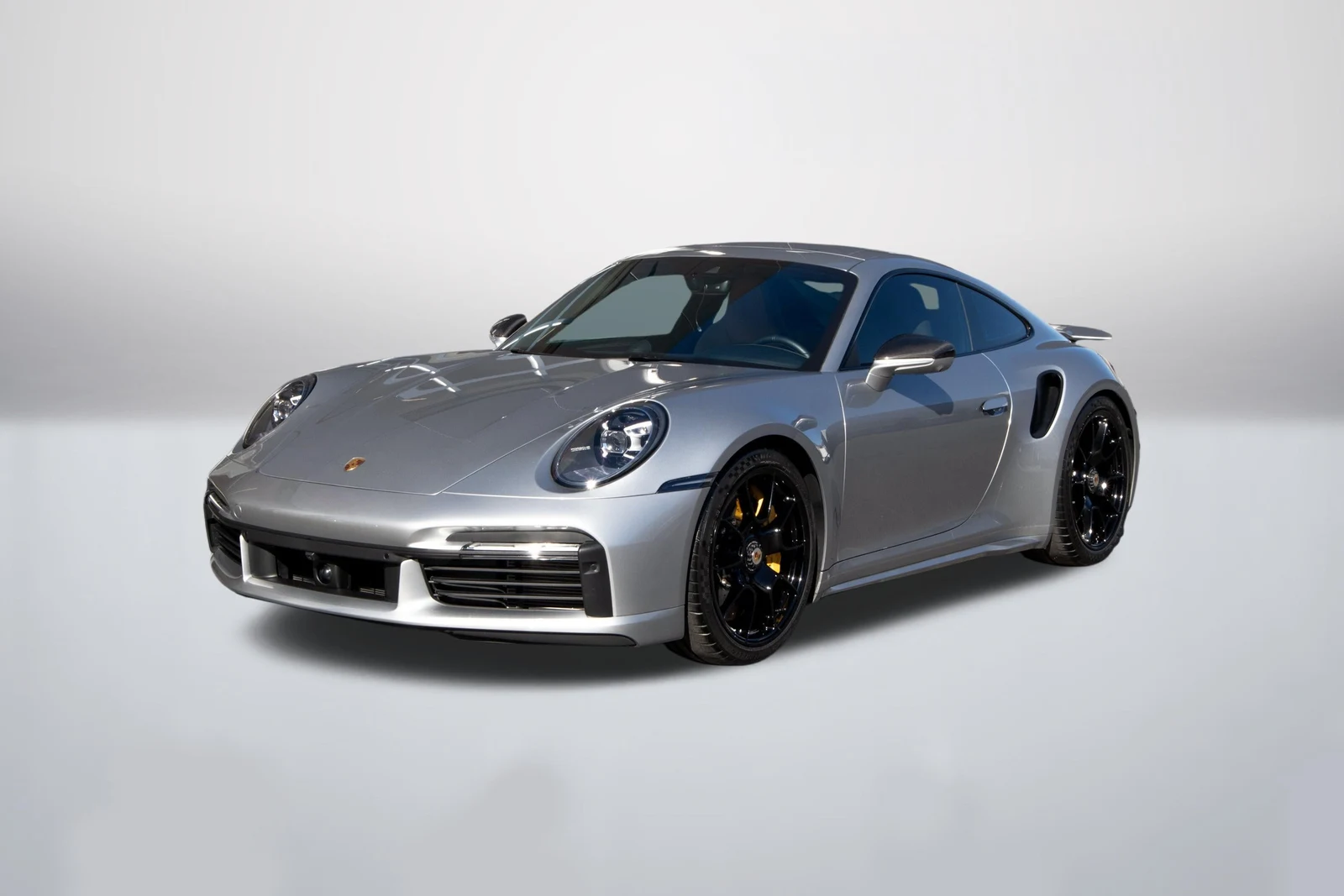 Porsche 911 (992) Turbo S in a front three-quarter view