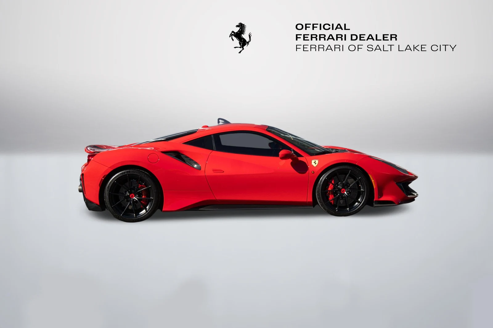 2020 Ferrari 488 Pista, side profile, Red