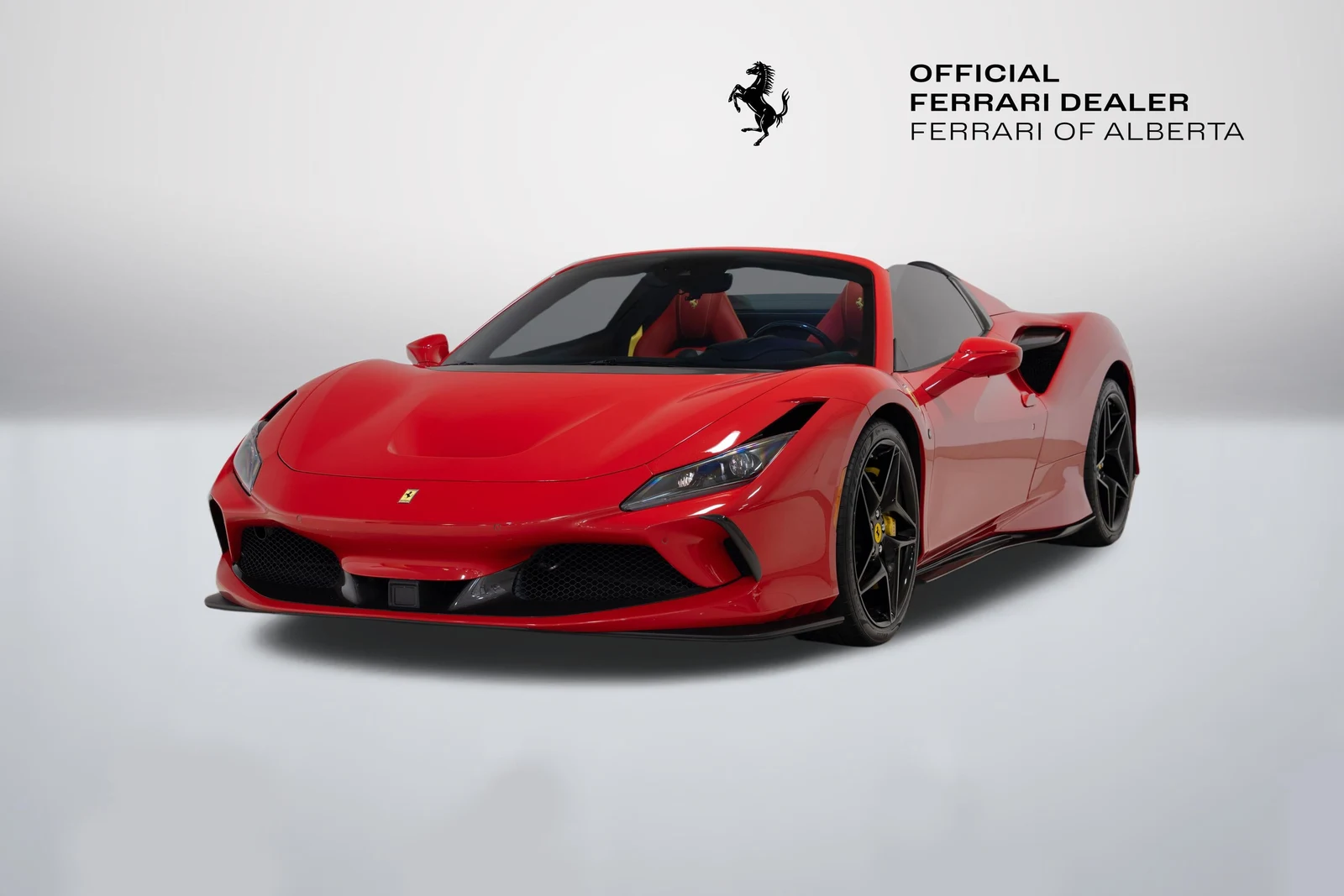2021 Ferrari F8 Spider, Rosso Corsa, complete car from a front three-quarter angle