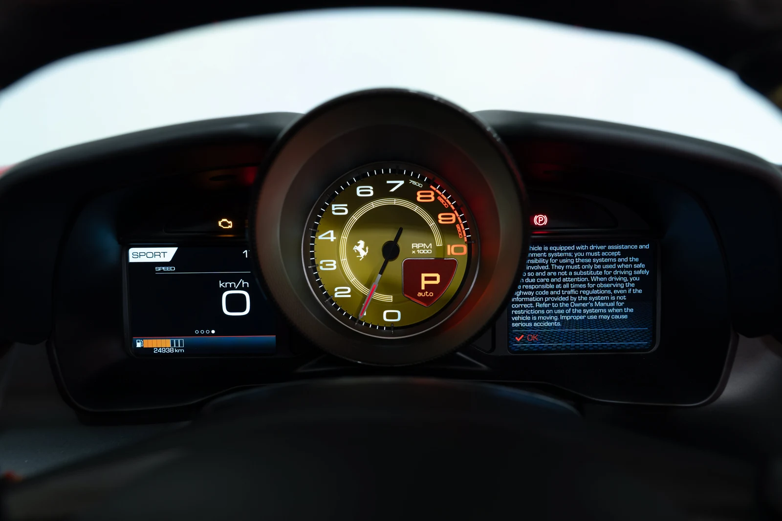 2021 Ferrari F8 Spider interior, Rosso Ferrari