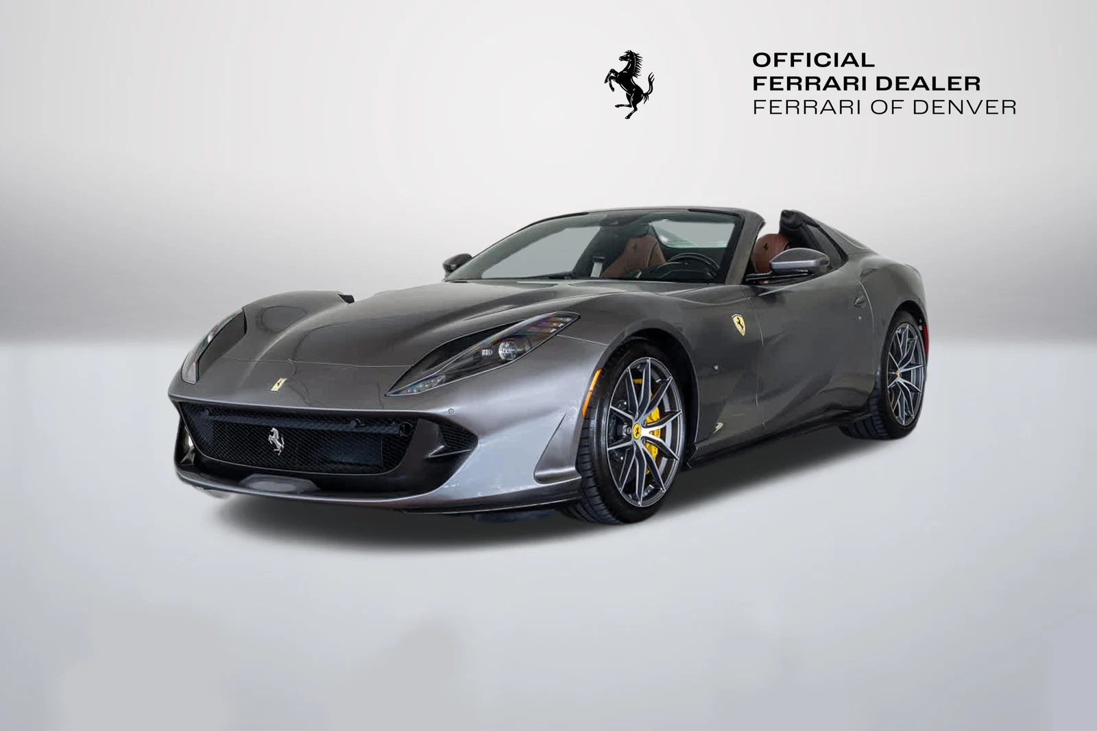 Grigio Ferro Ferrari 812 GTS in a front three-quarter view