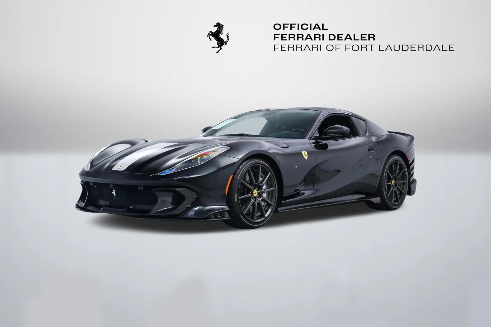 Nero Ferrari 812 Competizione in a front three-quarter view