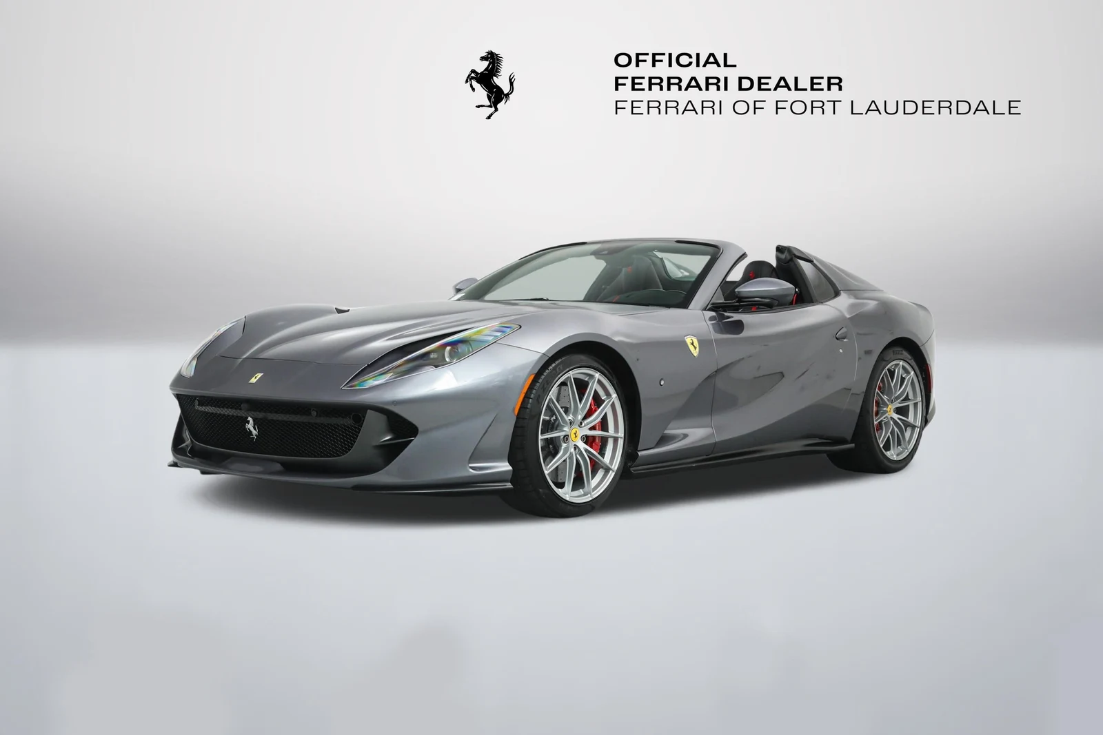 Grigio Gts Ferrari 812 GTS in a front three-quarter view