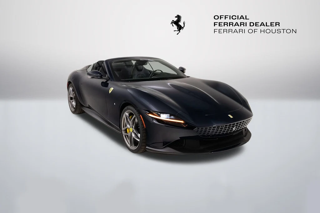 Ferrari Roma Spider in a front three-quarter view