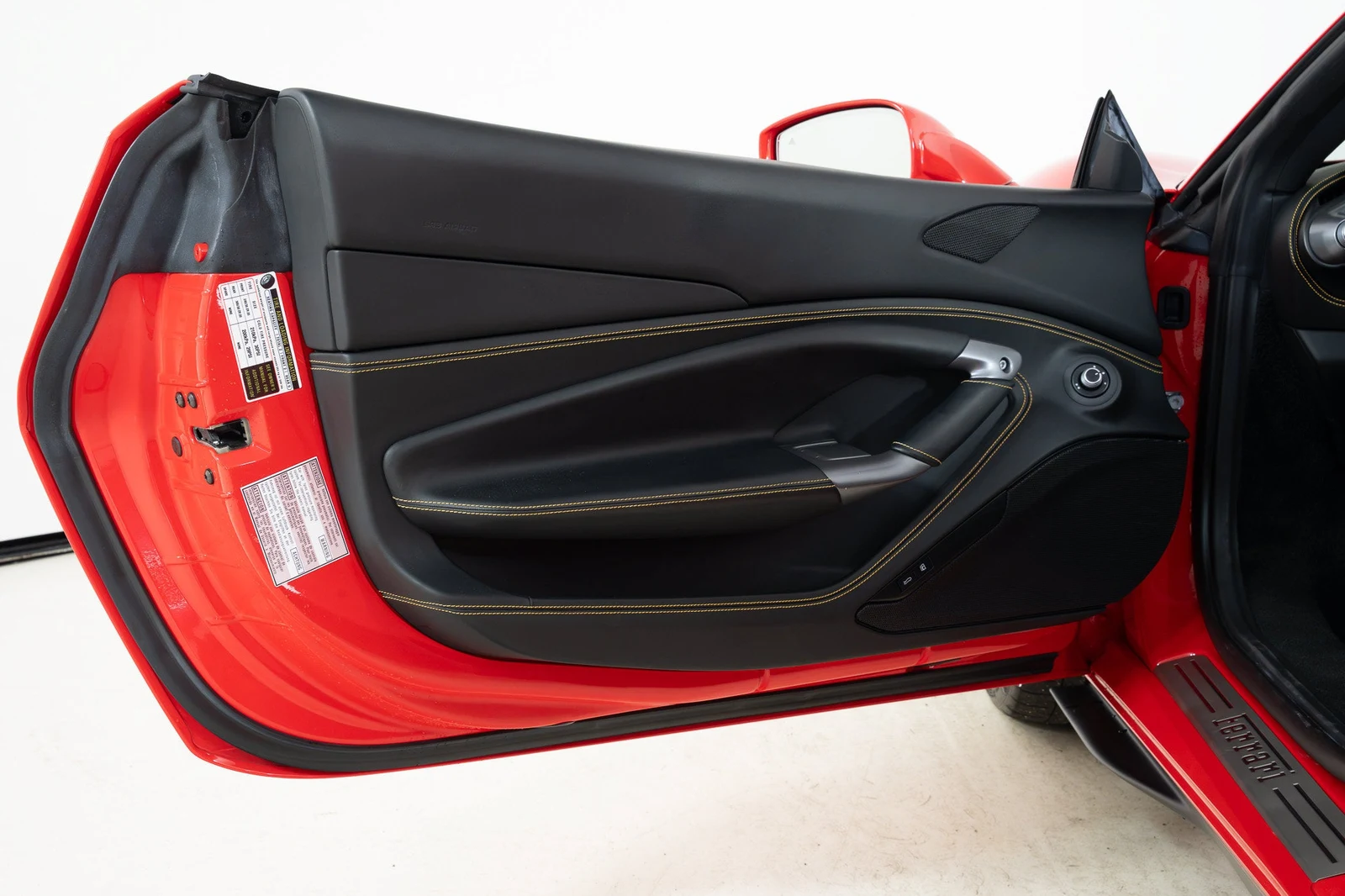 2021 Ferrari F8 Spider interior, door panel, Nero
