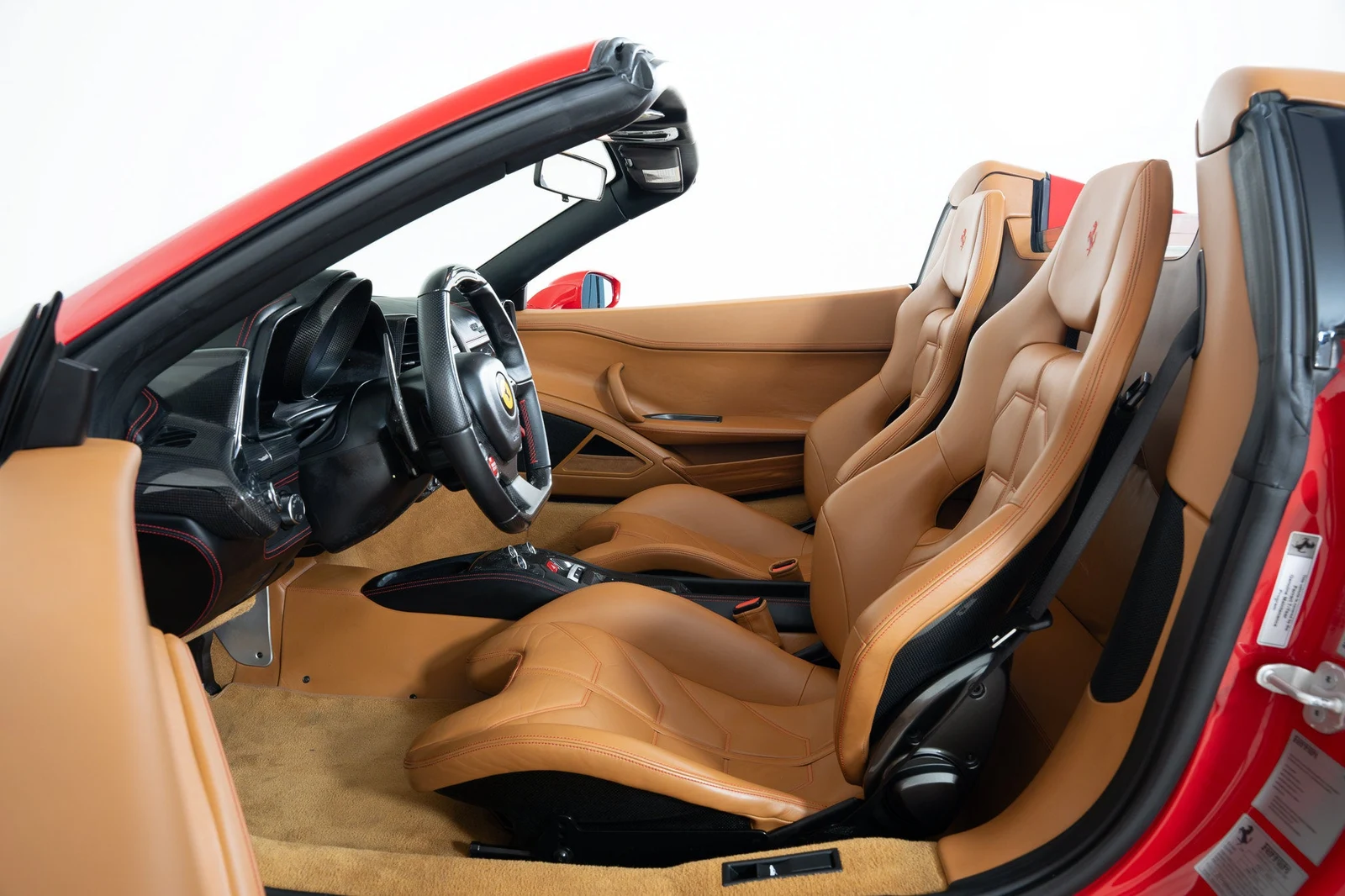 2014 Ferrari 458 Spider interior, Cuoio