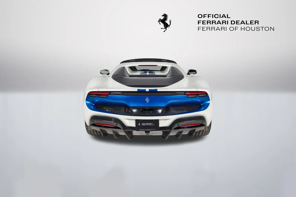 2024 Ferrari 296 GTS, rear three-quarter view, White