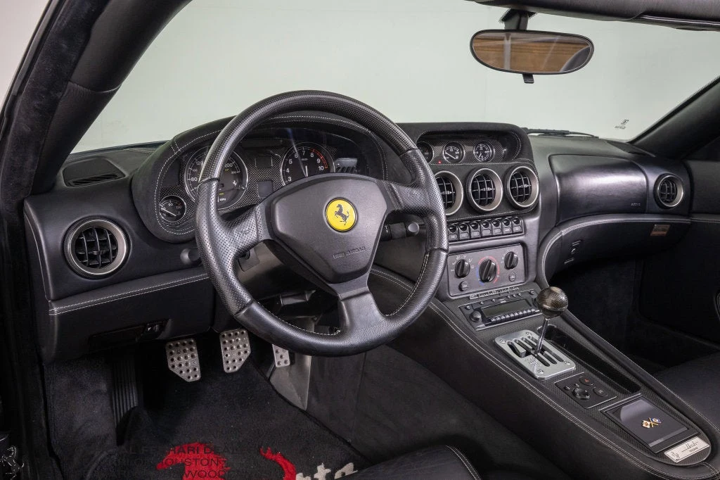 2001 Ferrari 550 Barchetta Pininfarina interior, dashboard, Nero