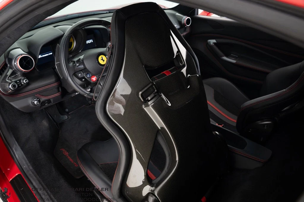 2020 Ferrari F8 Tributo interior, seats, Nero