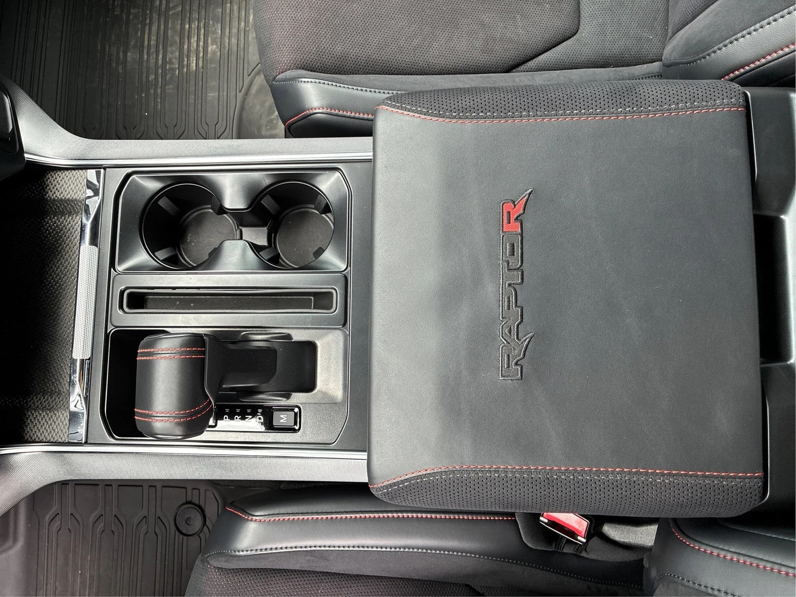 2025 Ford F-150 Raptor R interior, center console, Black