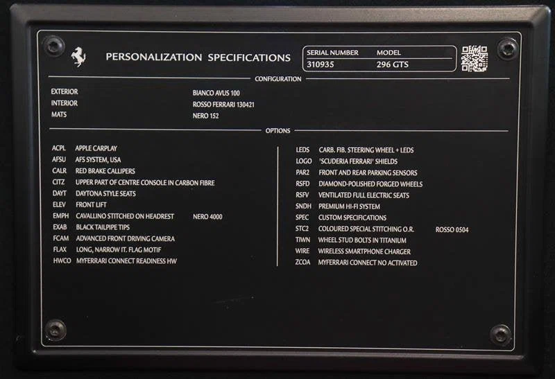 2024 Ferrari 296 GTS, 22/22